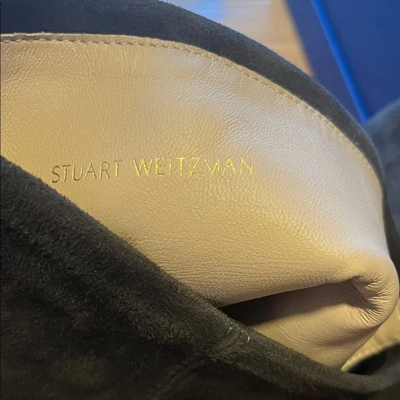 Stuart Weitzman Eloise Asphalt Suede Heeled Boots - Picture 5 of 15